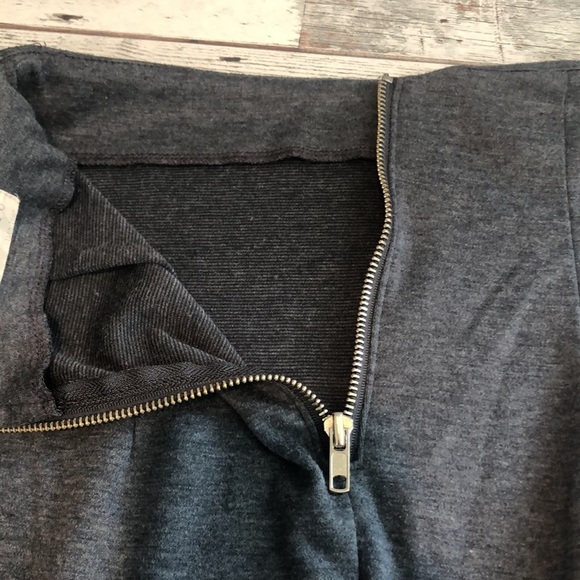 Solemio Charcoal Gray Pencil Skirt Medium - Picture 5 of 9